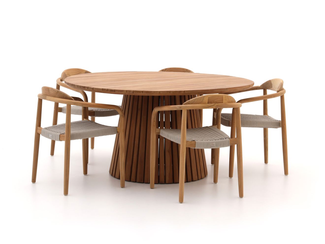 Bellagio Berbaro/Santa Severina ø150 cm Gartenmöbel-Set 6-Teilig Stapelbar günstig online kaufen