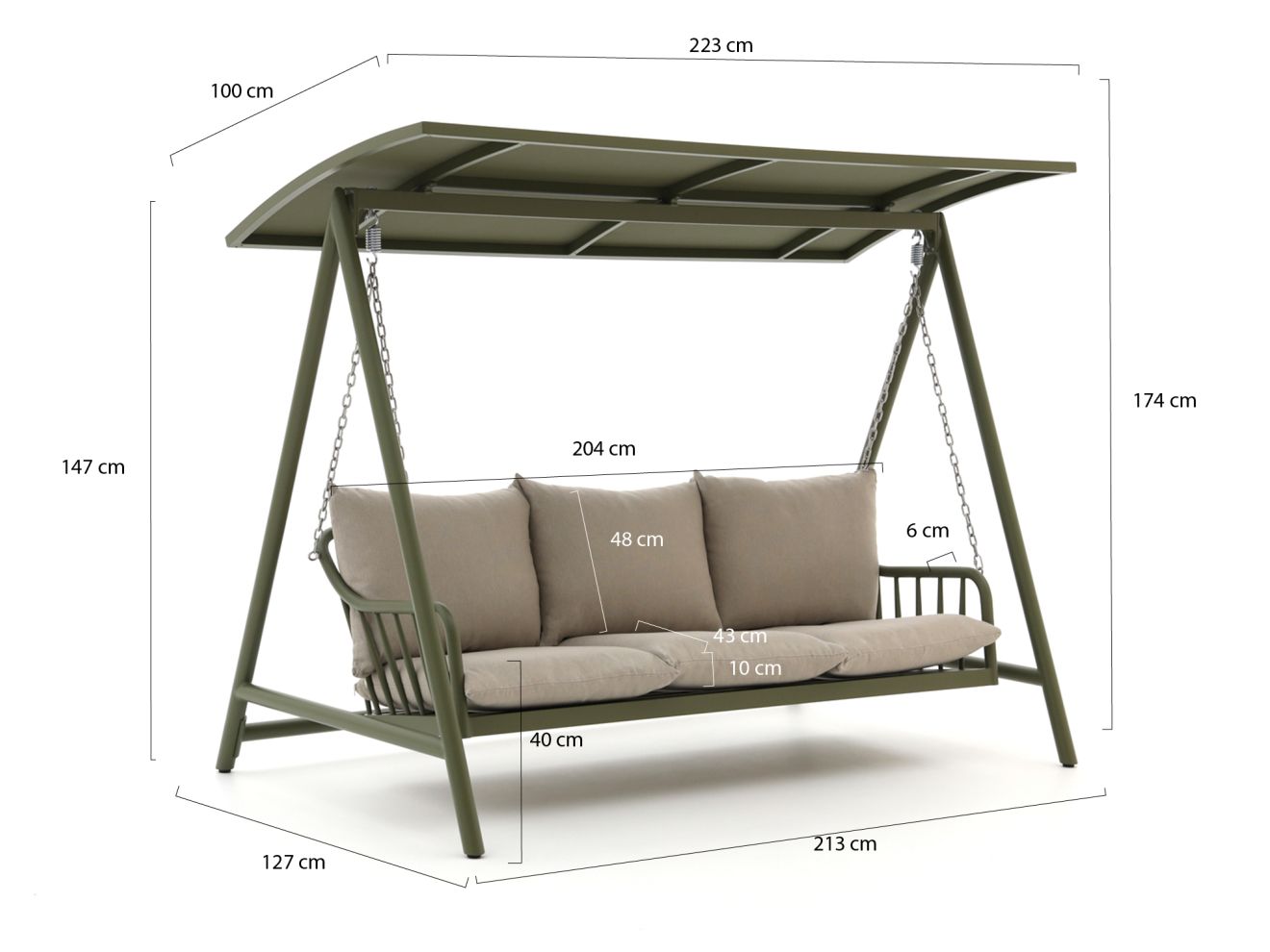 Manifesto Celante Hollywoodschaukel 223 cm günstig online kaufen