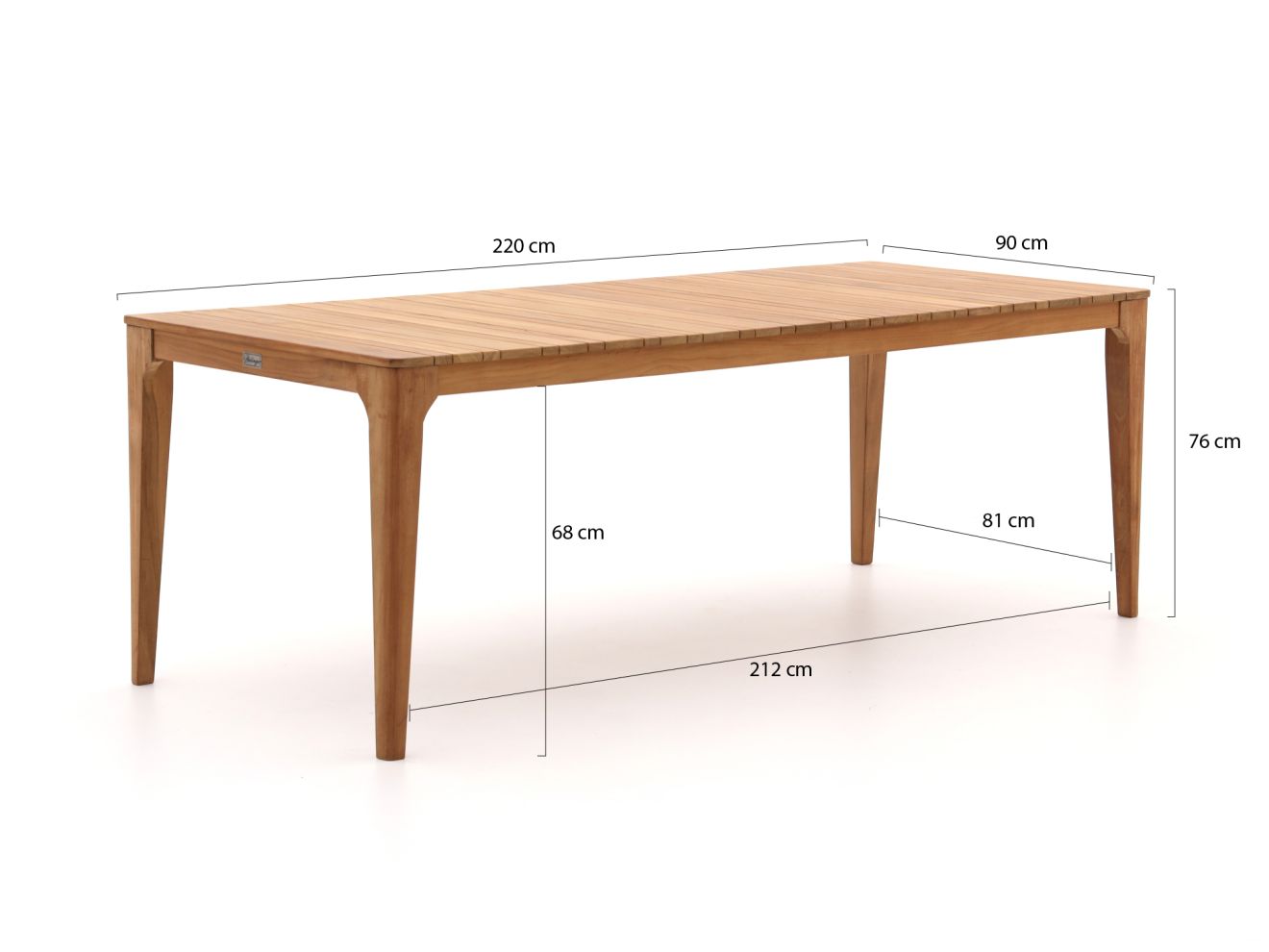 Bellagio Berbaro/Bruca 220 cm Gartenmöbel-Set 7-Teilig Stapelbar Grau