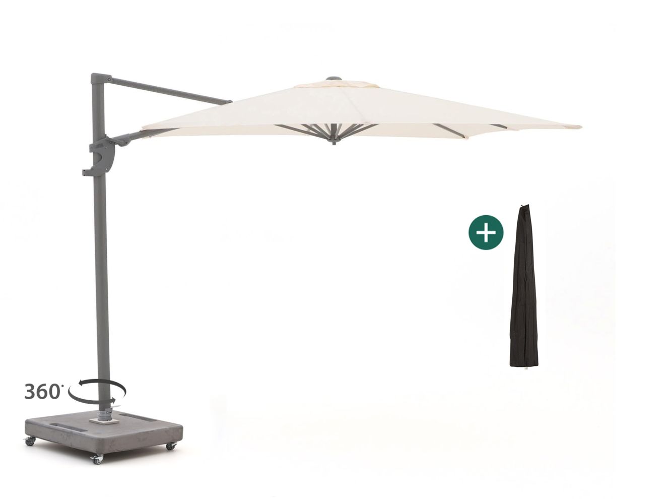 + 10 % Kassenrabatt | Shadowline Francisco Ampelschirm 260x260 cm