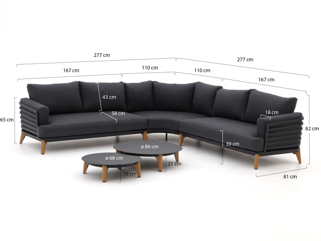 Bellagio Esenta Ecklounge-Set 5-teilig G...