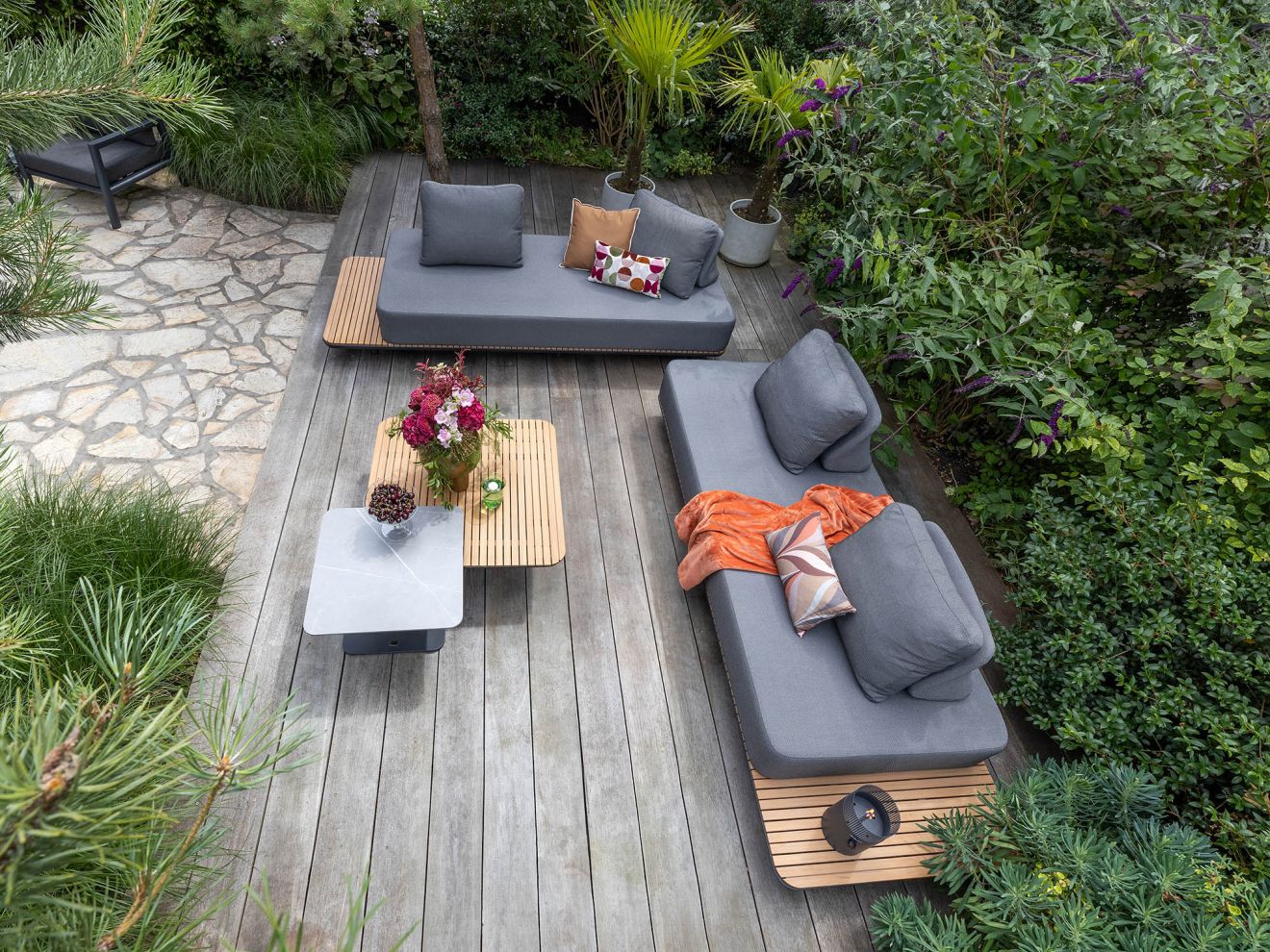 Bellagio San Lupo Loungetisch 59x59x37 cm Grau  Rabatt: 20 %