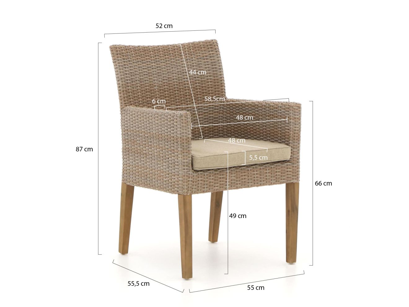 Intenso Lesa Gartenstuhl Taupe  Rabatt: 23 %