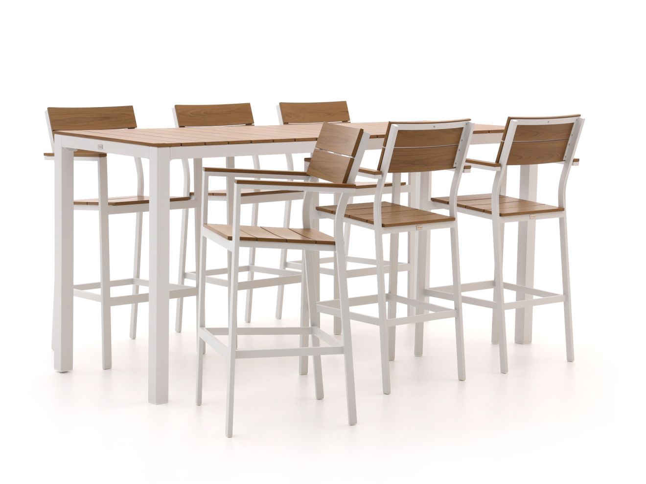 Bellagio Fidenza 220 cm Gartenbar-Set 7-Teilig Weiß  Rabatt: 18 %