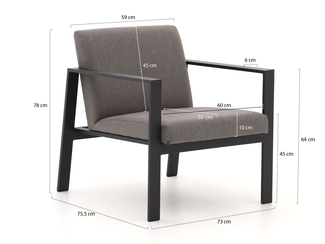 Il Tempo Turate Sessel-Sofa Lounge-Set 4-teilig Grau 0x0cm Rabatt: 52 %