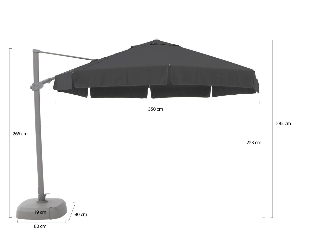 Shadowline Miami Ampelschirm ø 350 cm günstig online kaufen