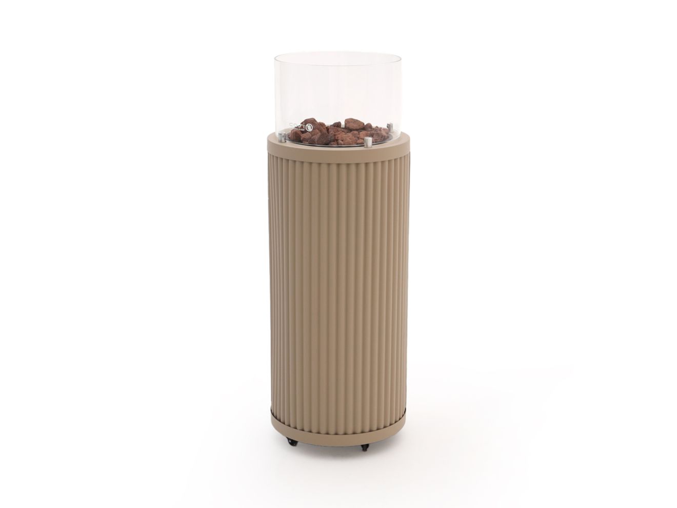 Cosipillar Curved Feuersäule ø 40 cm (h:112 cm) Taupe 40cm