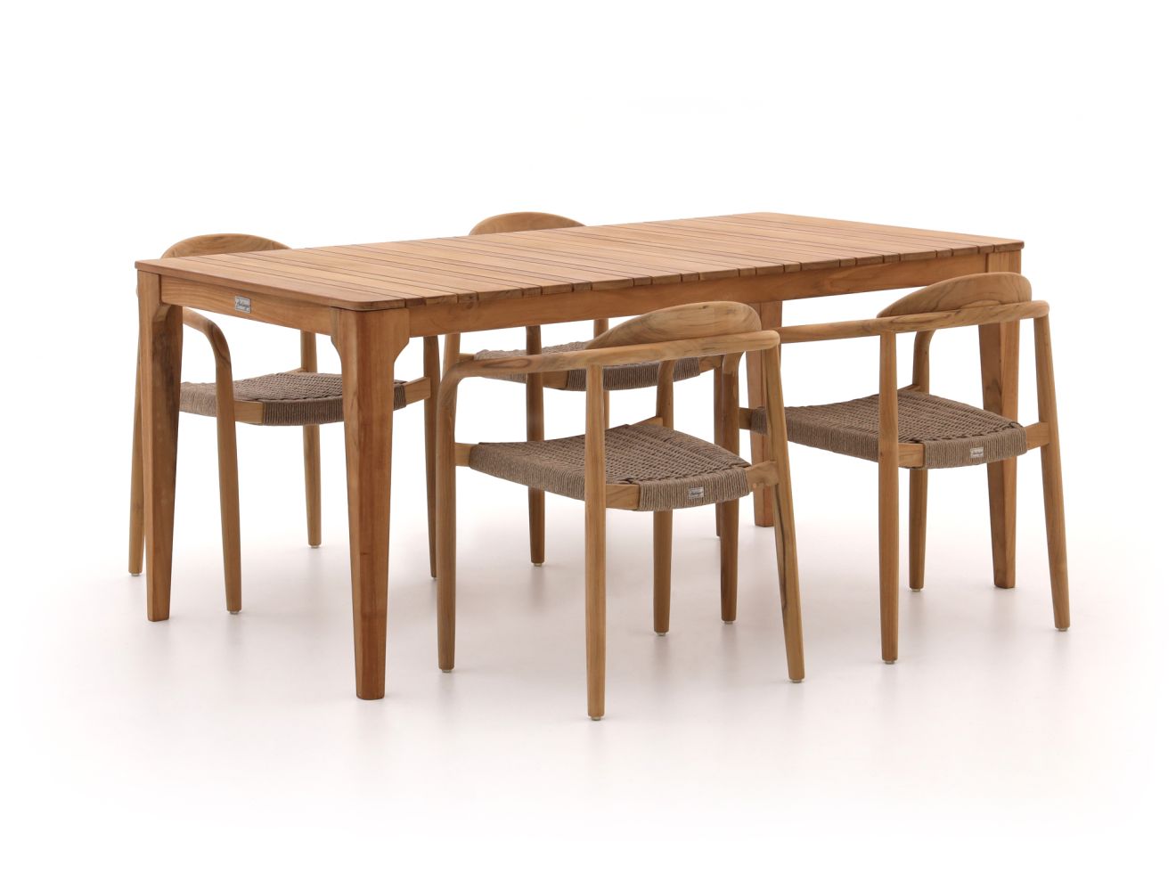 Bellagio Berbaro/Bruca 170 cm Gartenmöbel-Set 5-teilig Stapelbar