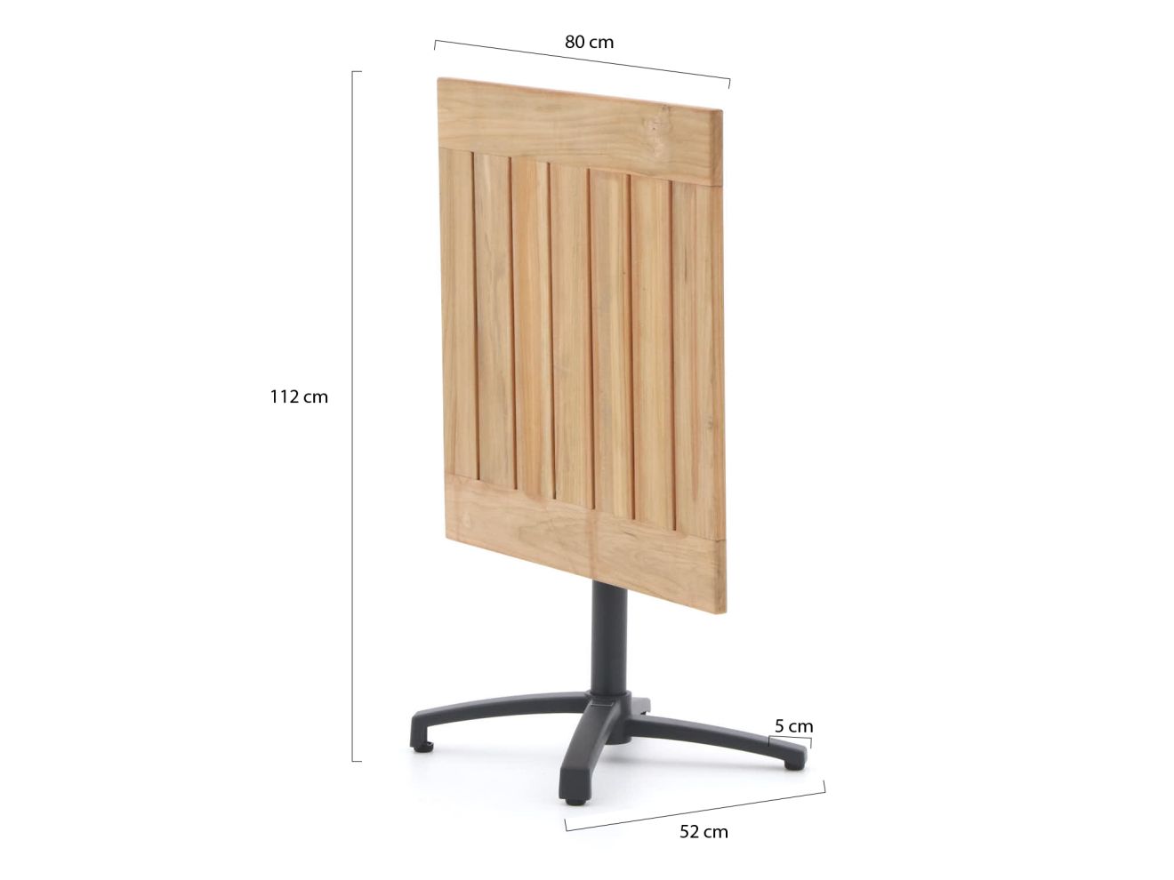 Bellagio Canzo Klapptisch 80x80x75cm Gra...