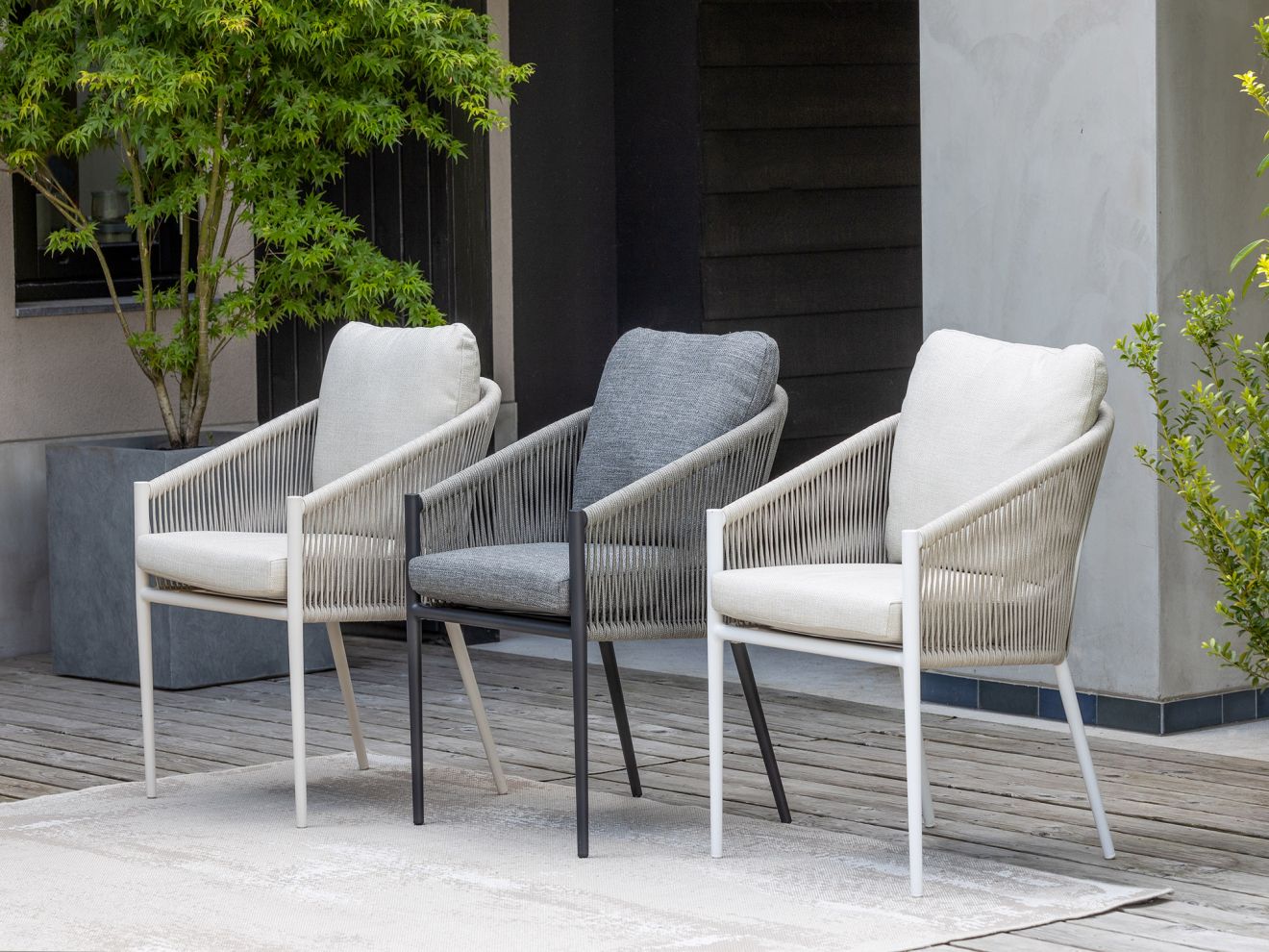 Bellagio Mineo/La Fonte ø120cm Gartenmöbel-Set 5-teilig Taupe 120cm Rabatt: 19 %