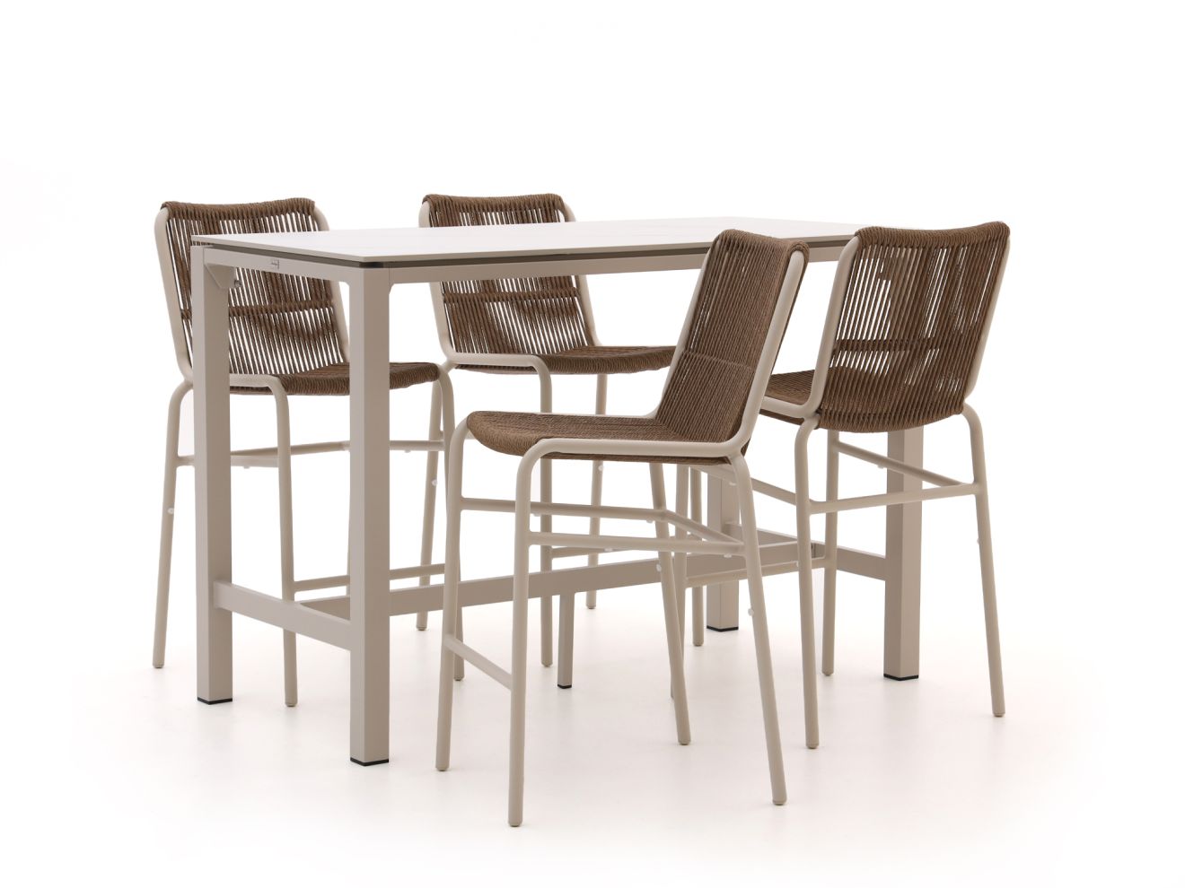 Bellagio Caronia/Trecenta 150 cm Gartenbar-Set 5-teilig stapelbar Weiß  Rabatt: 21 %