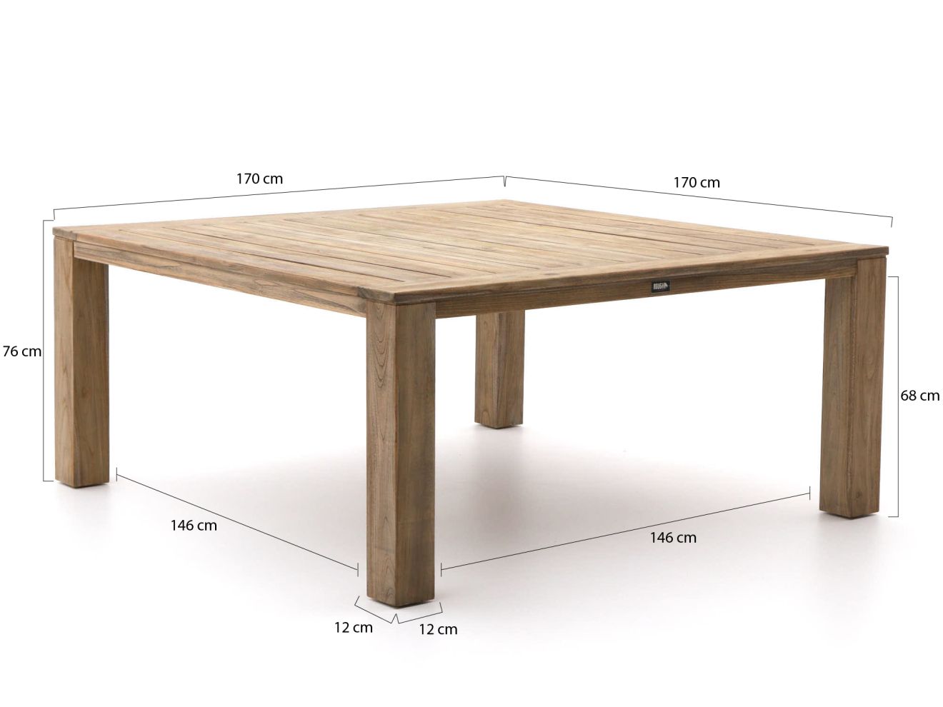 ROUGH-X 170x170 cm Picknick Sitzgruppe 5...
