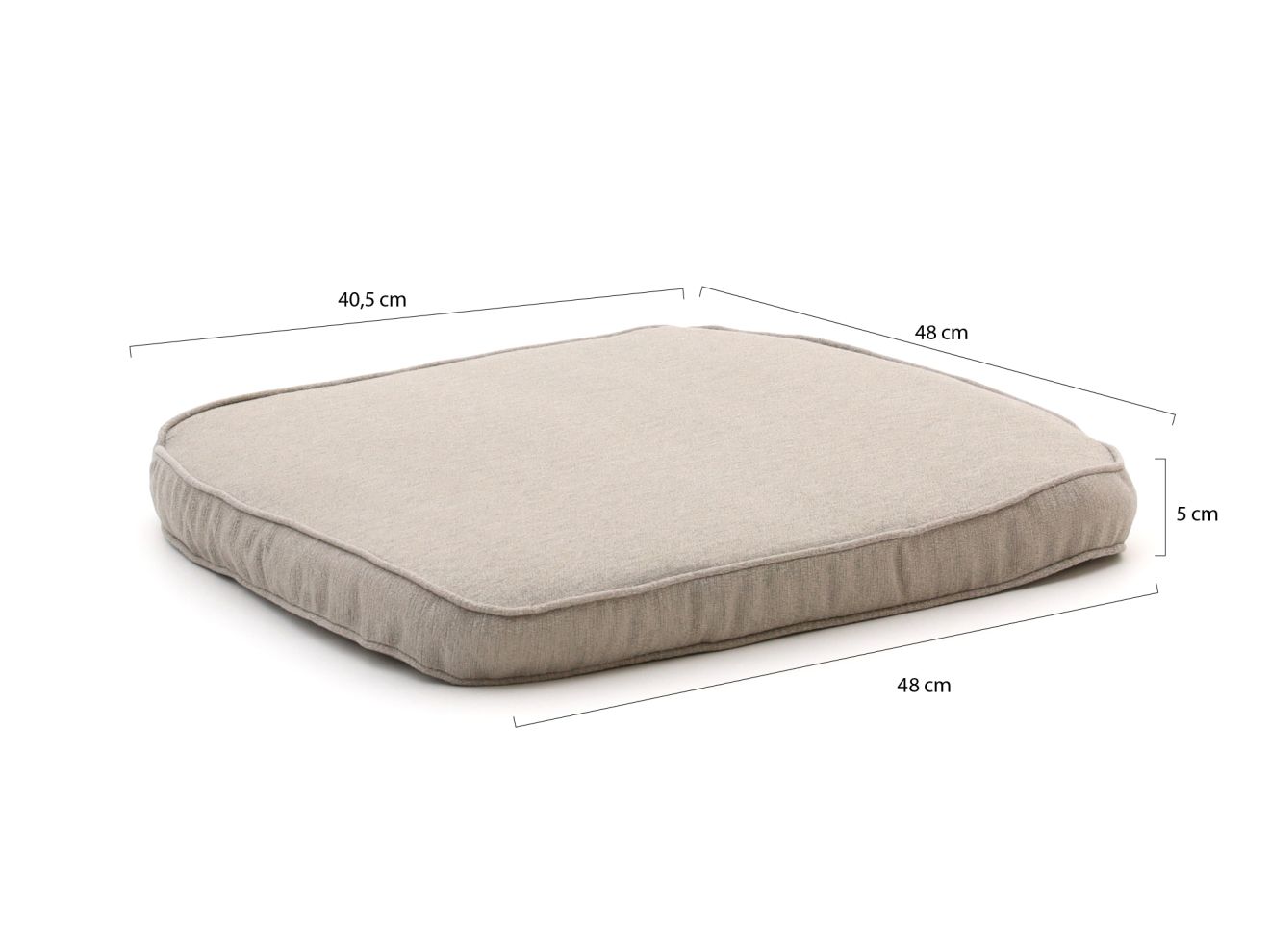 Madison Wicker Universal Sitzkissens 48x48 cm Sitz Taupe 48x48cm