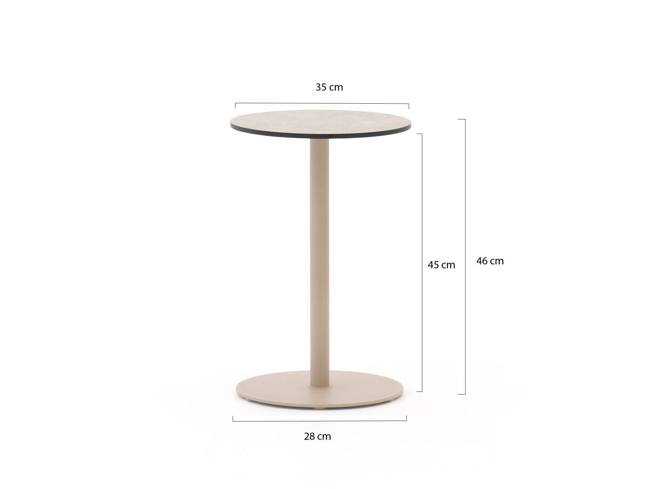 Tierra Outdoor Solea Loungetisch ø 30 cm (h: 41 cm) günstig online kaufen