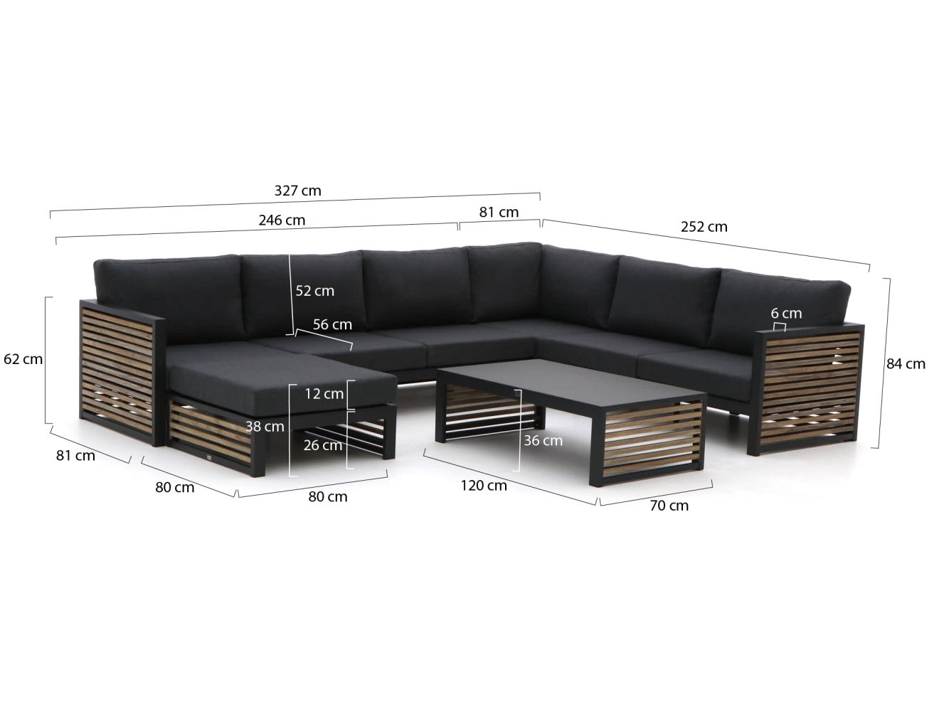 Bellagio Cadora Ecklounge-Set 4-teilig r...