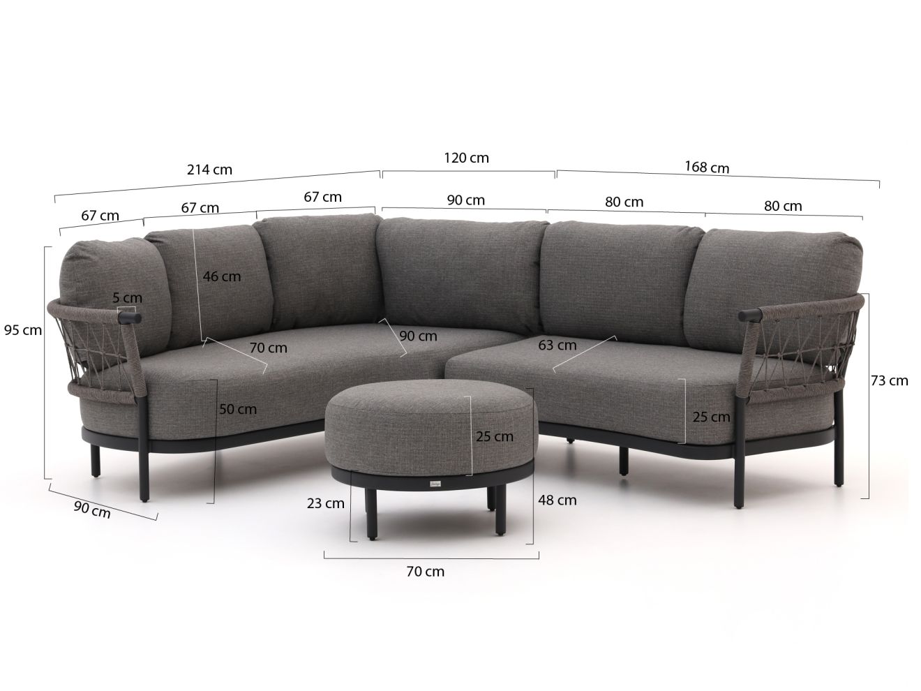 Bellagio Calizzano Ecklounge-Set 3-teili... Bellagio Calizzano Ecklounge-Set 3-teili...