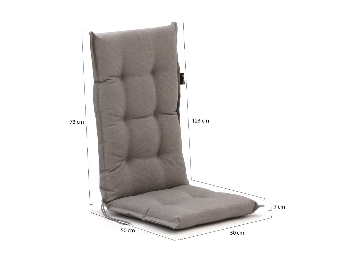 Madison Hochlehner dick 123x50 cm Grau 123x50cm Madison Hochlehner dick 123x50 cm Grau 123x50cm