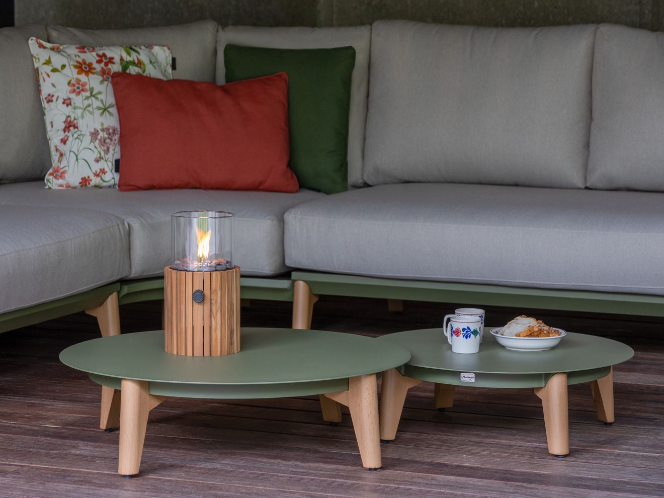 Bellagio Esenta Loungetisch ø86 (h:21 cm)/ø 68 (h:19 cm) Grün 86cm Rabatt: 20 %