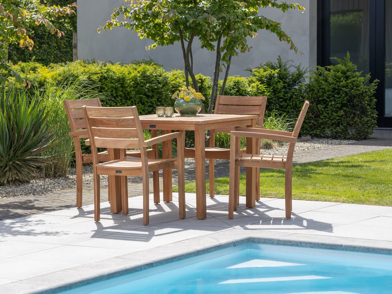 Sunyard Wales/Liverpool 90 cm Gartenmöbel-Set 5-teilig Braun  Rabatt: 32 %