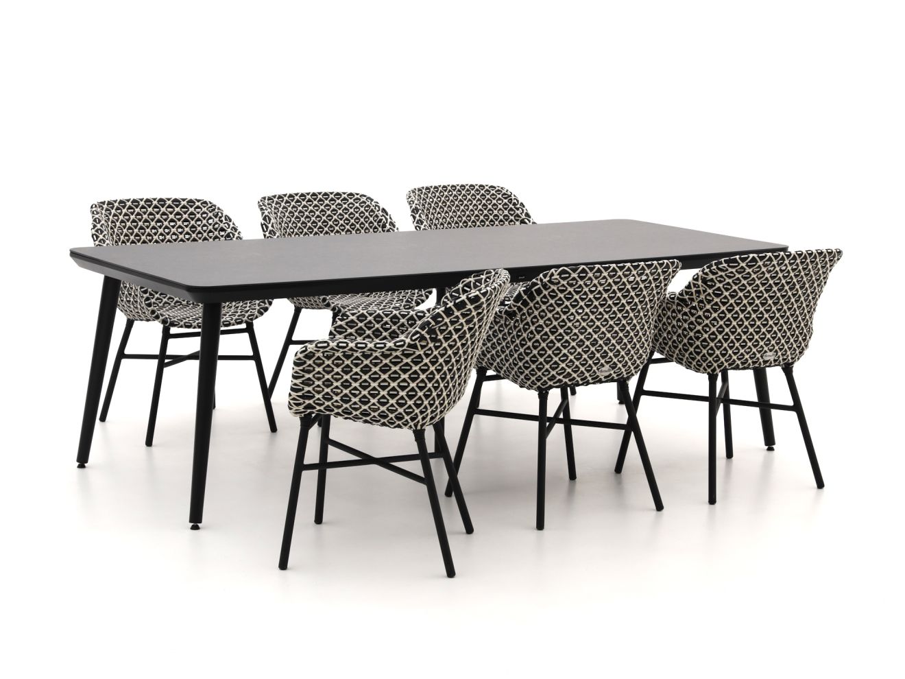 Hartman Delphine/Studio 240 cm Gartenmöbel-Set 7-teilig Schwarz  Rabatt: 39 %