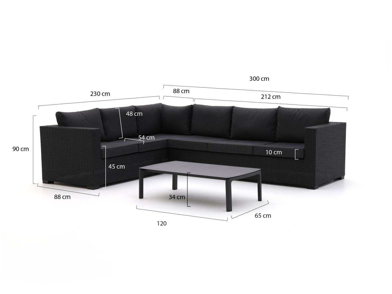Forza Giotto/Ciane Ecklounge-Set 3-teilig links Schwarz Rabatt: 6 % Forza Giotto/Ciane Ecklounge-Set 3-teilig links Schwarz Rabatt: 6 %