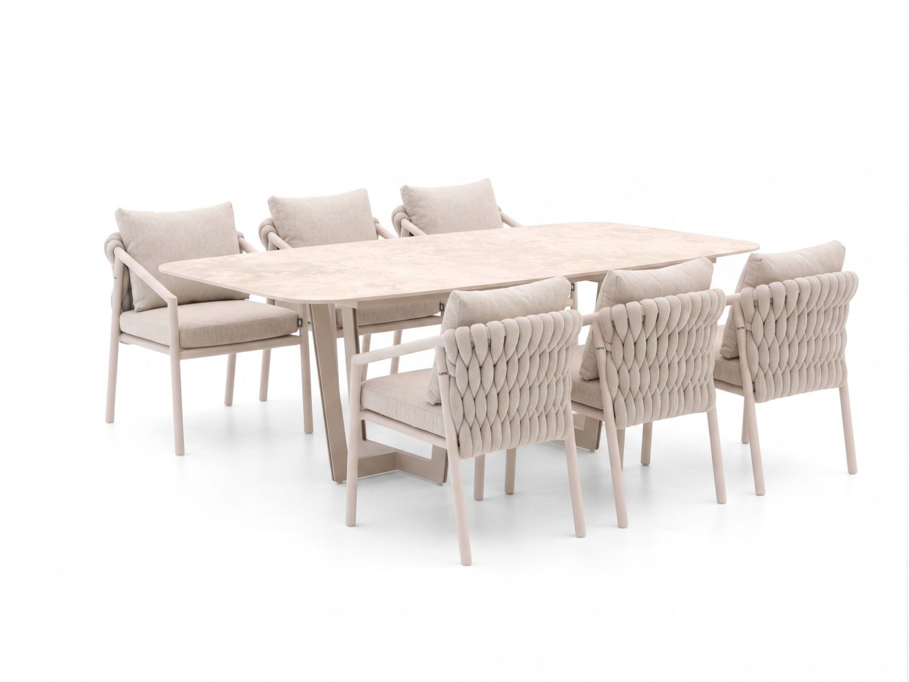 + 15 % Kassenrabatt | SUNS Sato/Palermo 280 cm Gartenmöbel-Set 7-teilig
