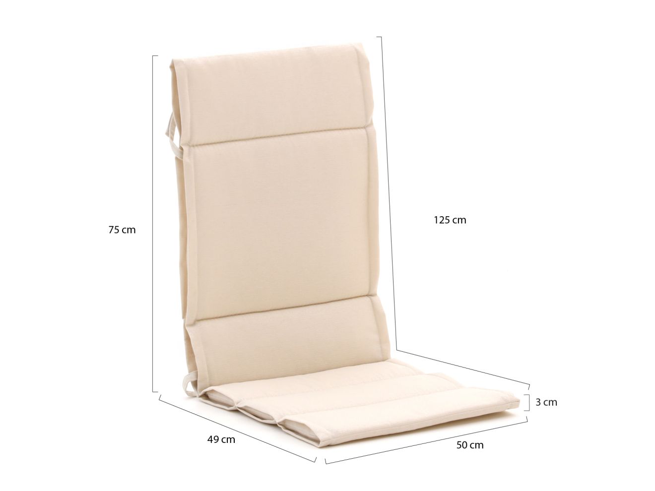 Madison Auflage Hochlehner dünn 125x50 ...