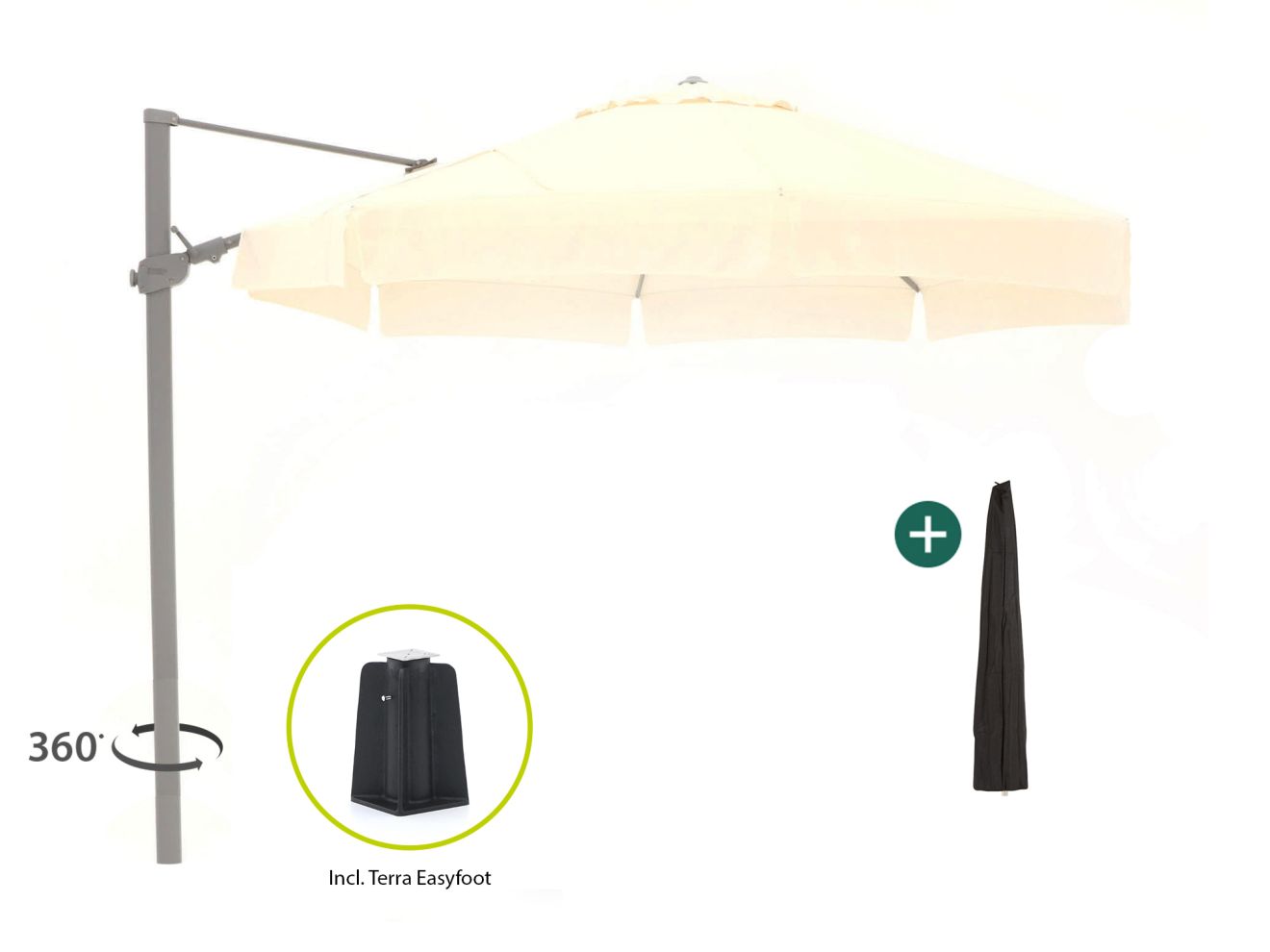 Shadowline Miami Ampelschirm ø 350 cm günstig online kaufen