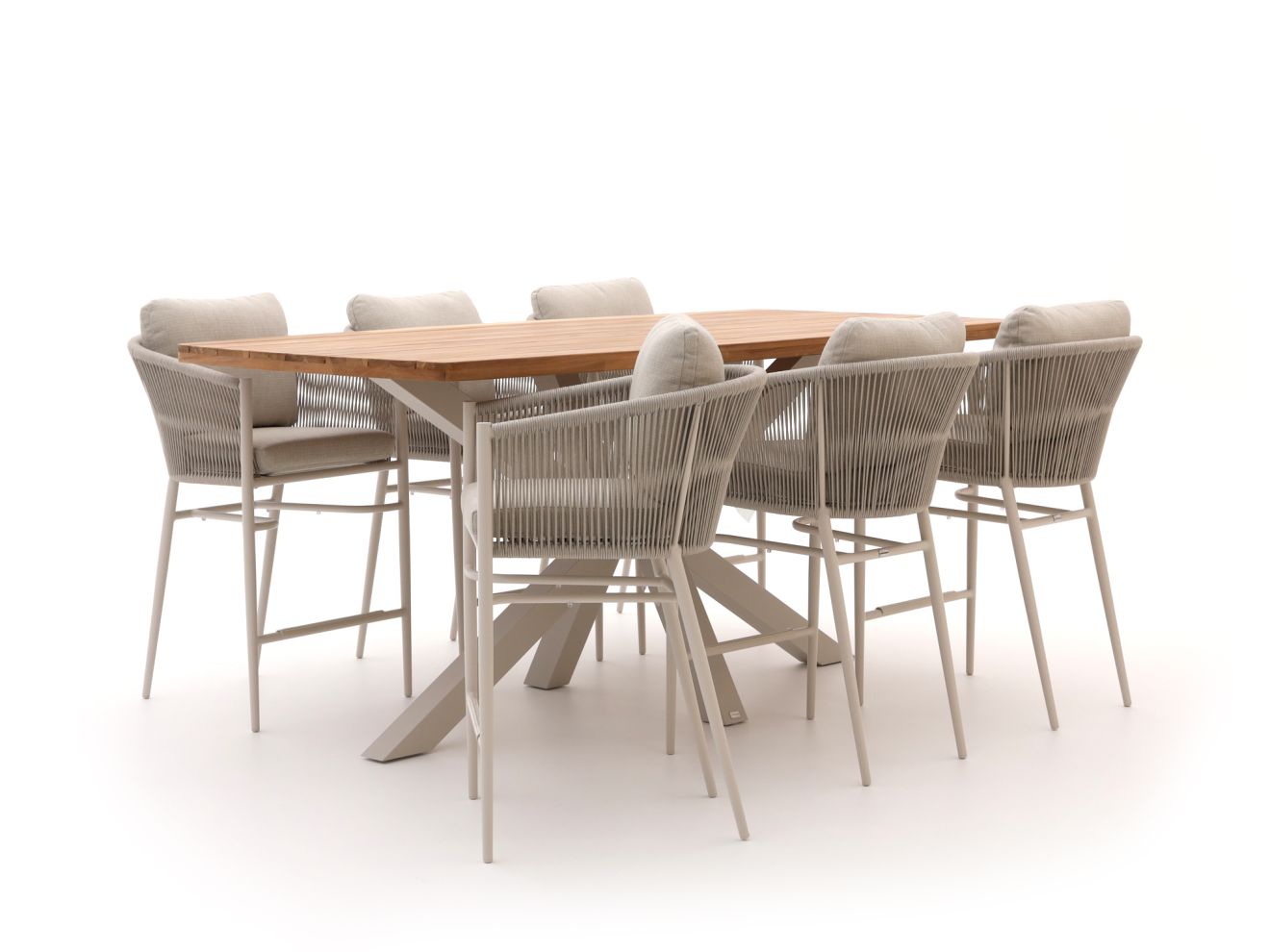 Bellagio Mineo/Induno Dänisch oval 220cm Gartenbar 7-Teilig Braun  Rabatt: 20 %