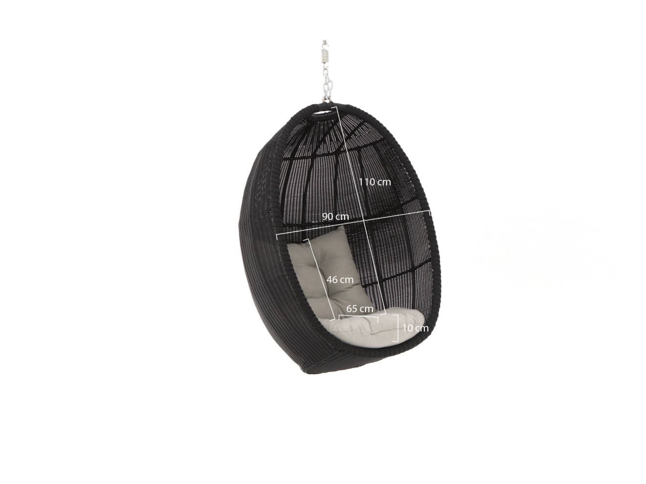 Manifesto Lucana Hängesessel (nur Korb) Schwarz  Rabatt: 20 %