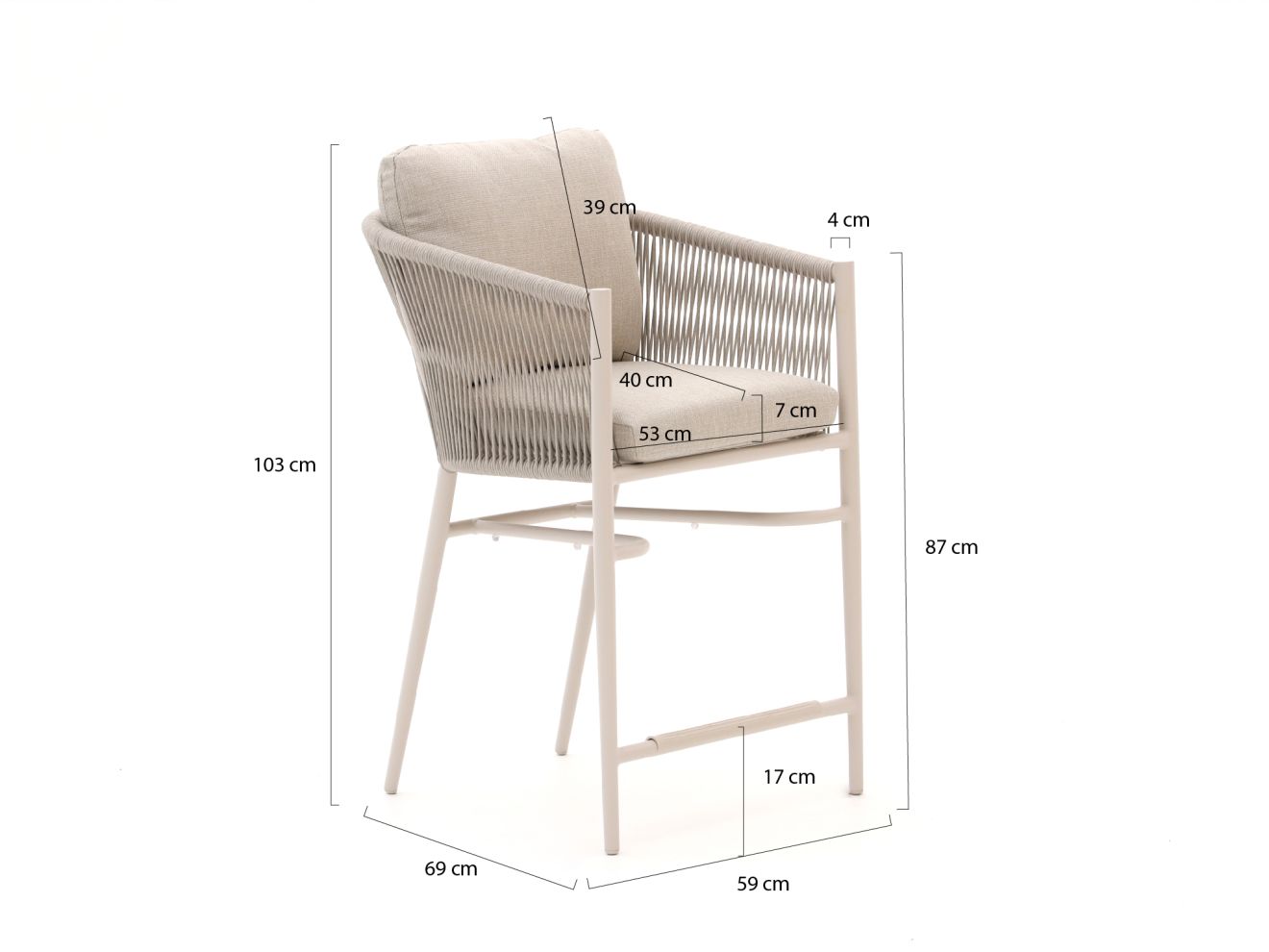 Bellagio Mineo/Induno Dänisch oval 220cm High Dining Gartenmöbel-Set 7-Teil günstig online kaufen
