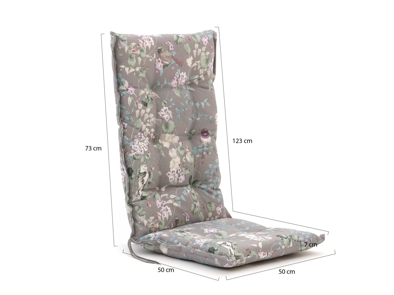 Madison Hochlehner dick 123x50 cm Grau 123x50cm