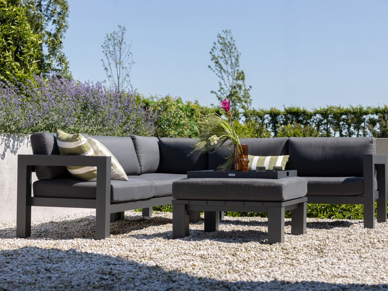 Bellagio Campazzo Gartenhocker 85x85x30 cm Grau  Rabatt: 27 %