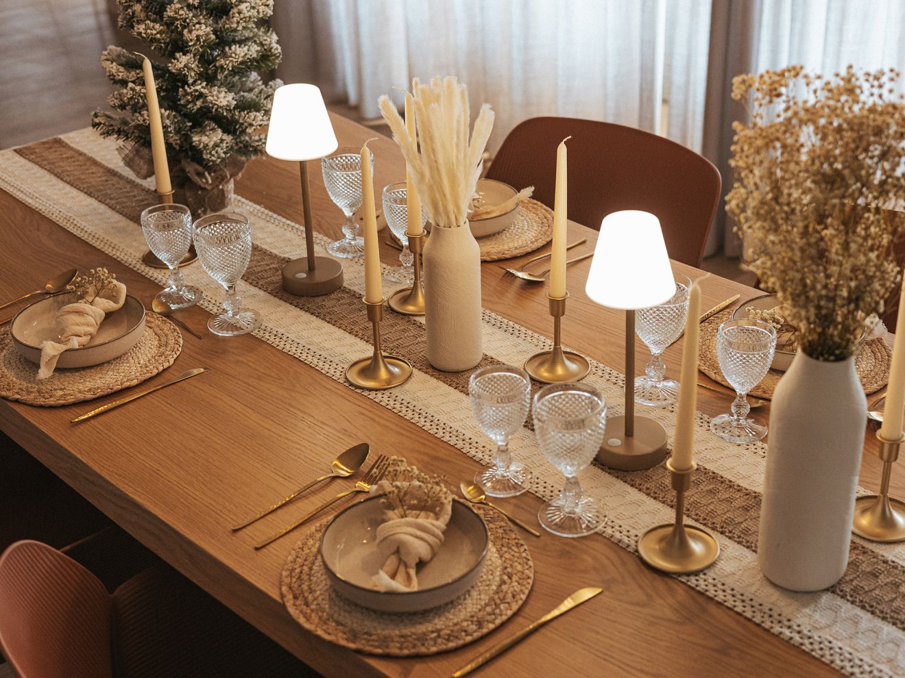 New Garden Lola Slim LED-Tischlampe aufladbar dimmbar ø 11 cm (h: 32 cm) Taupe 11cm