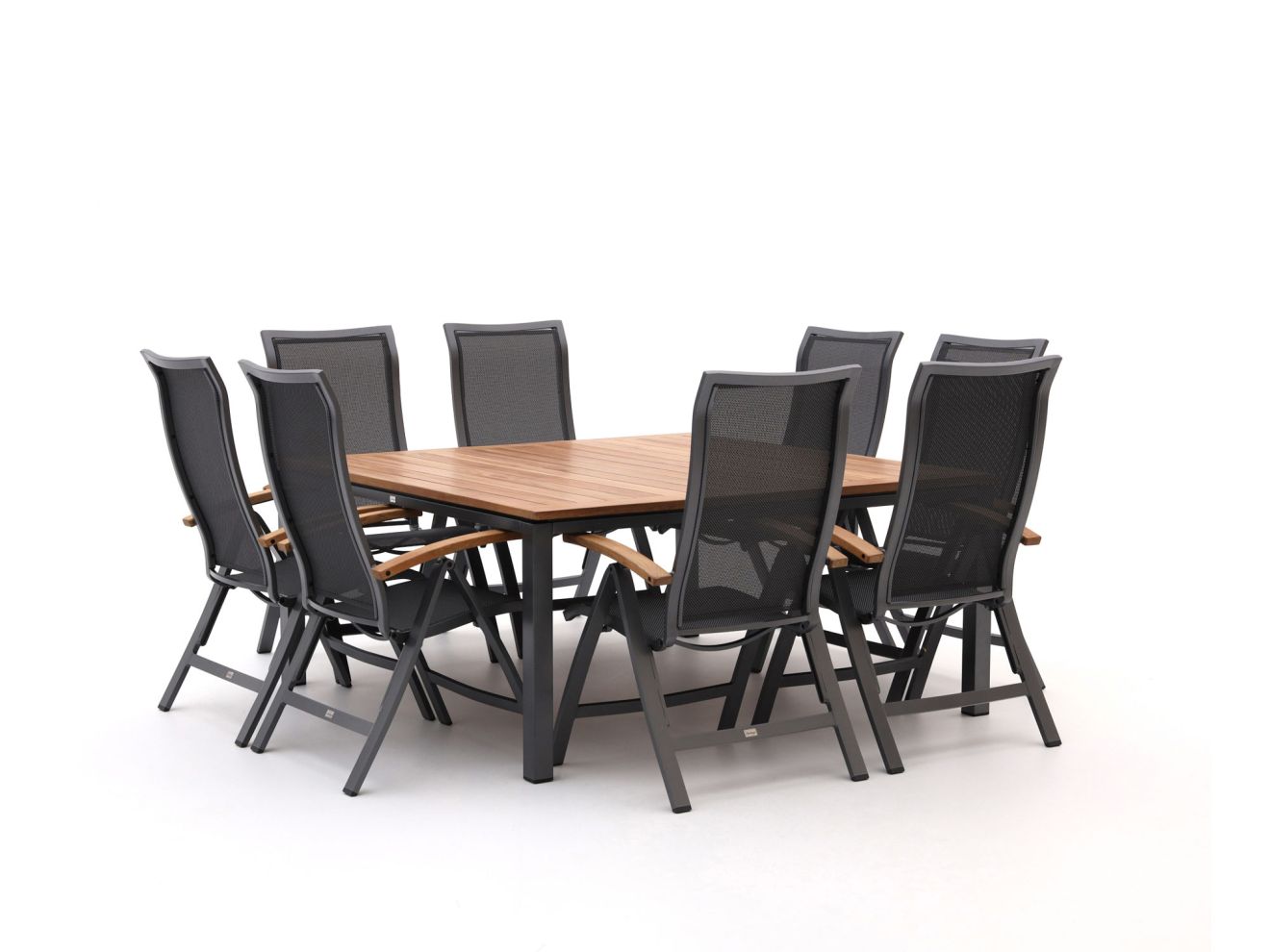 Bellagio Lugo/Linosa 160x160 cm Gartenmöbel-Set 9-teilig verstellbar günstig online kaufen