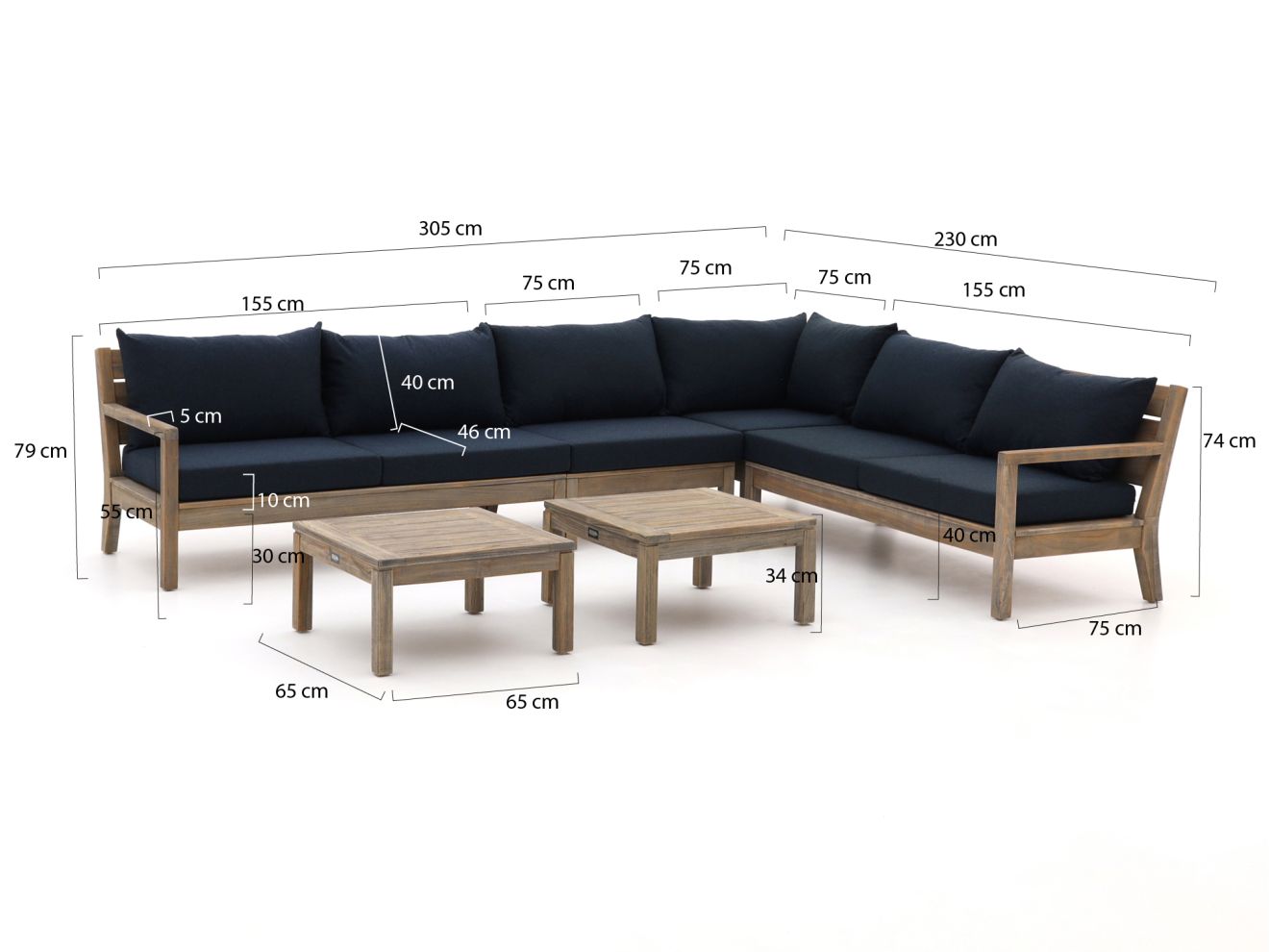 ROUGH Batang Ecklounge-Set 6-teilig rechts Braun 305x230cm Rabatt: 20 % ROUGH Batang Ecklounge-Set 6-teilig rechts Braun 305x230cm Rabatt: 20 %