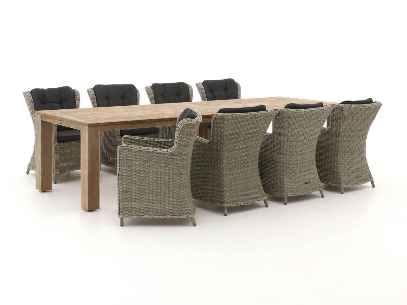 Intenso Milano/ROUGH-X 320 cm Gartenmöbel-Set 9-teilig Braun  Rabatt: 28 %