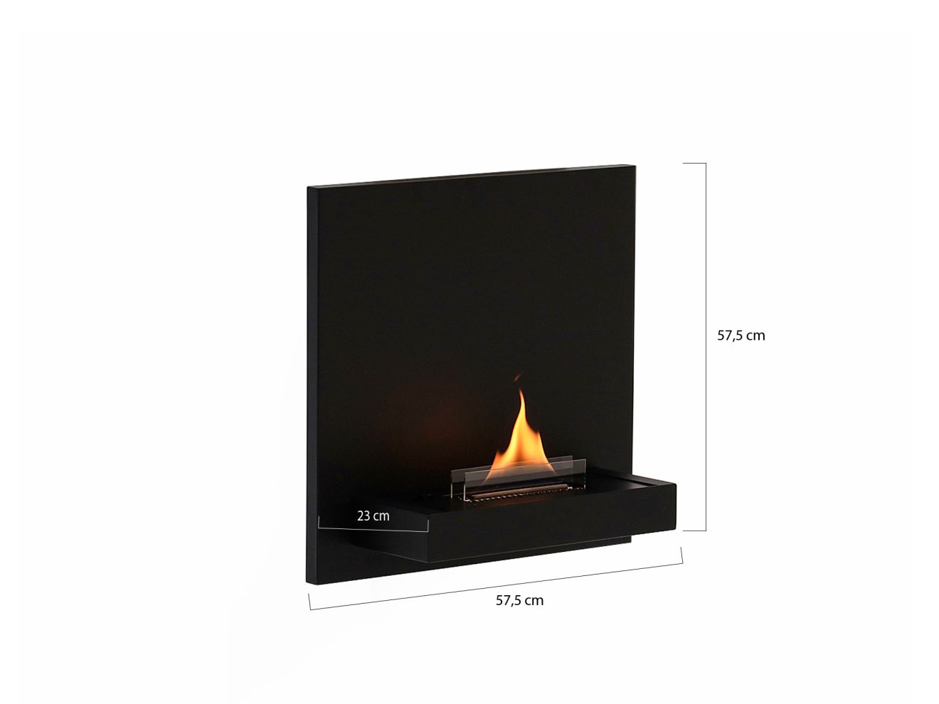 Tenderflame Square 180 Wandkamin 57,5×57,5x23 cm günstig online kaufen