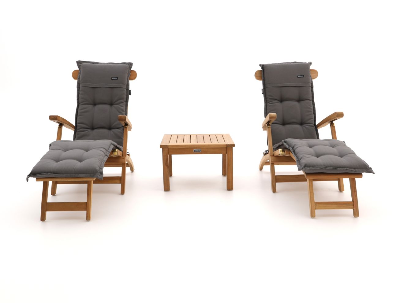 Sunyard Country/Wales 60 cm Deckchair-Set 3-teilig Grau