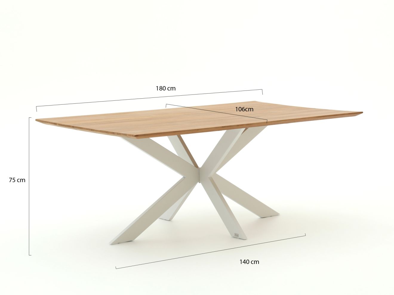 Bellagio Furato Gartentisch 180x106 cm günstig online kaufen