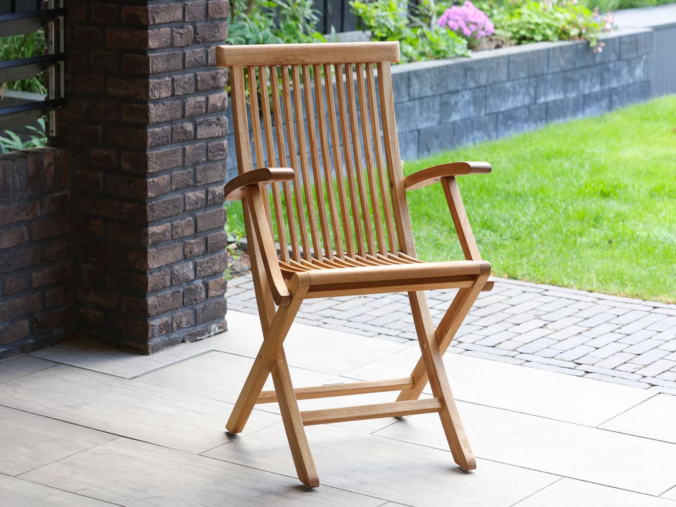 Sunyard Leeds Gartenstuhl zusammenklappbar Braun  Rabatt: 17 %