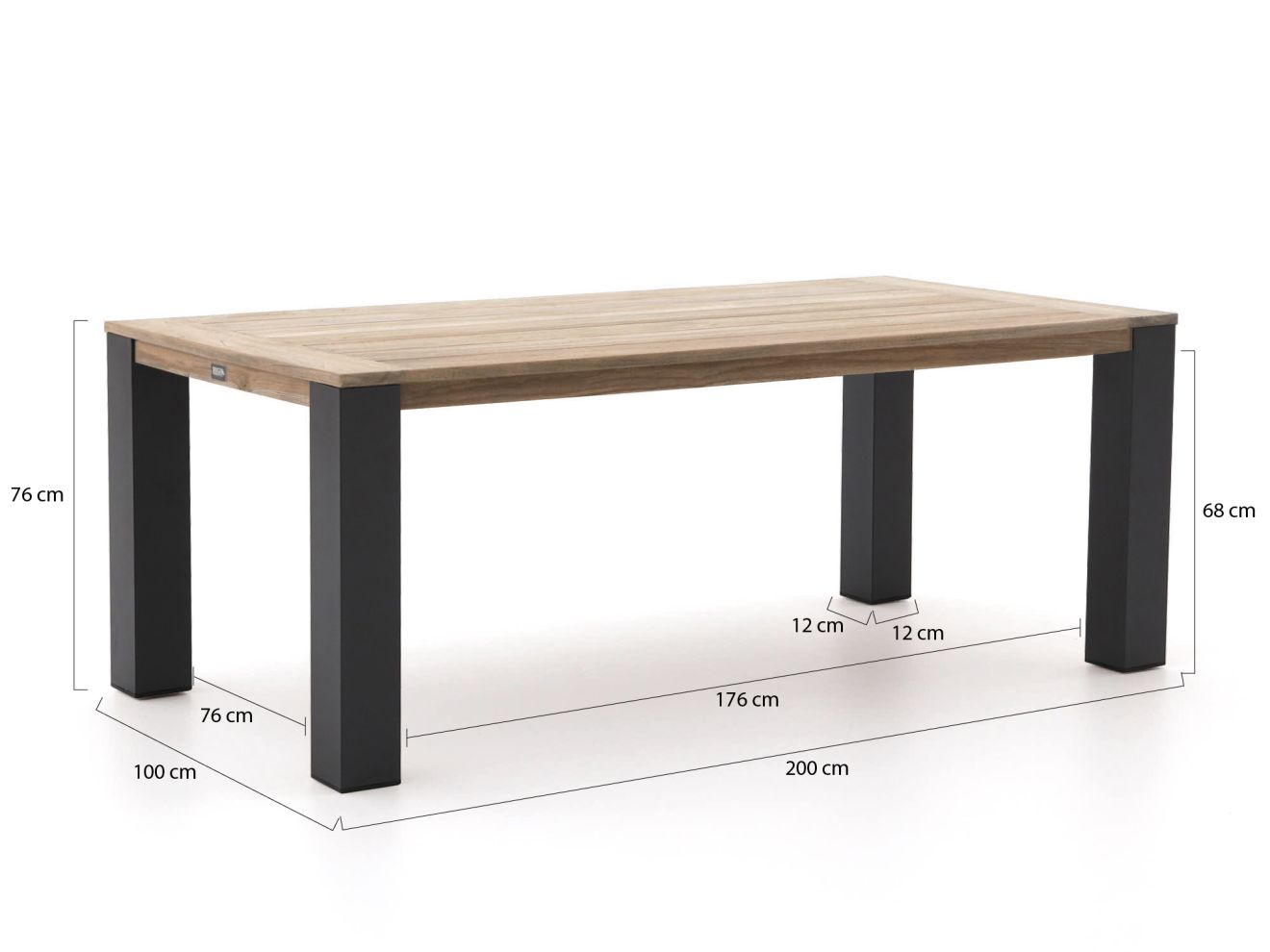 ROUGH-X Gartentisch 200x100x76 cm günstig online kaufen