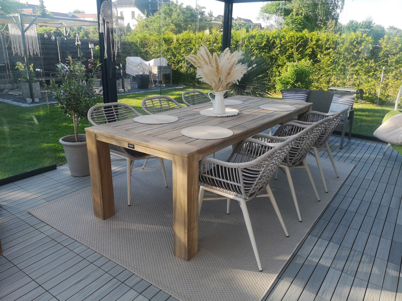 Intenso Asti/ROUGH-X 240 cm Gartenmöbel-Set 7-teilig Braun  Rabatt: 34 %