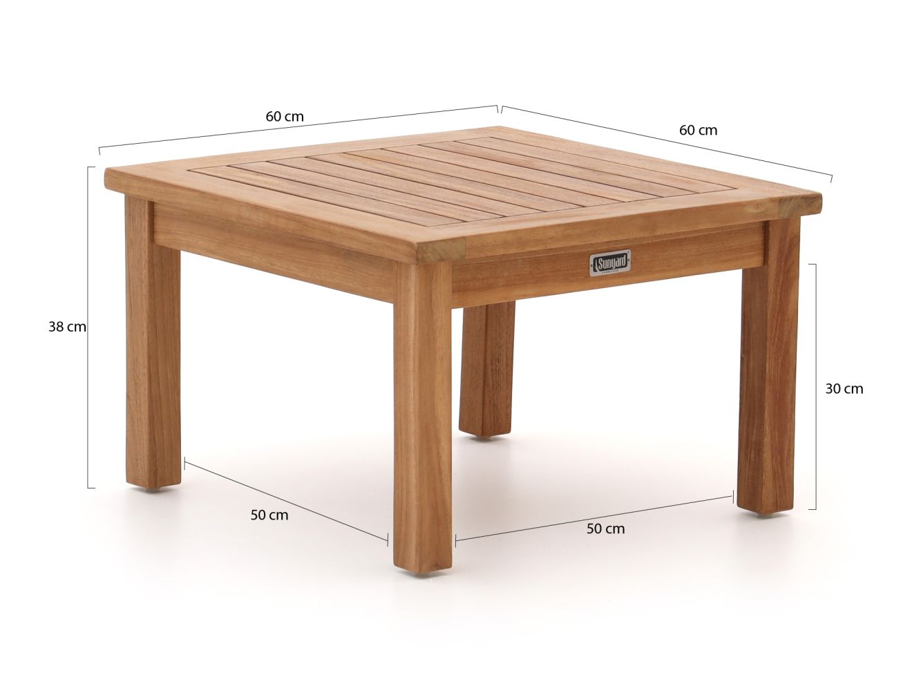 Sunyard Wales Beistelltisch 60x60x38cm Braun  Rabatt: 19 %