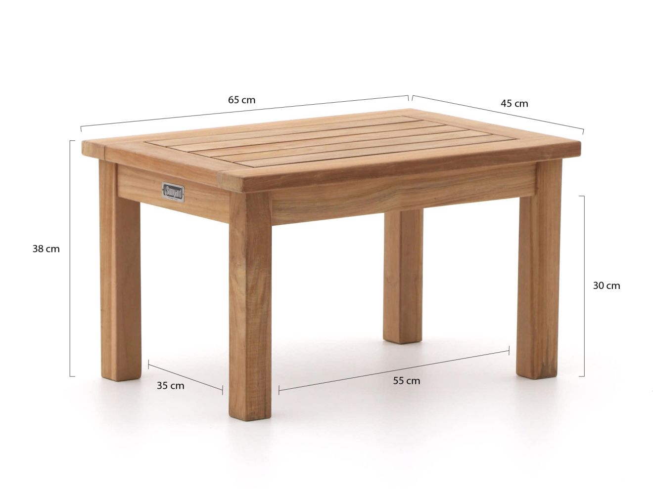 Sunyard Wales Beistelltisch 65x45x38cm B...