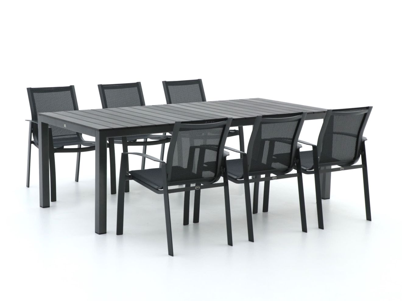 R&S Design Altea/Fidenza 220 cm Gartenmöbel-Set 7-teilig stapelbar