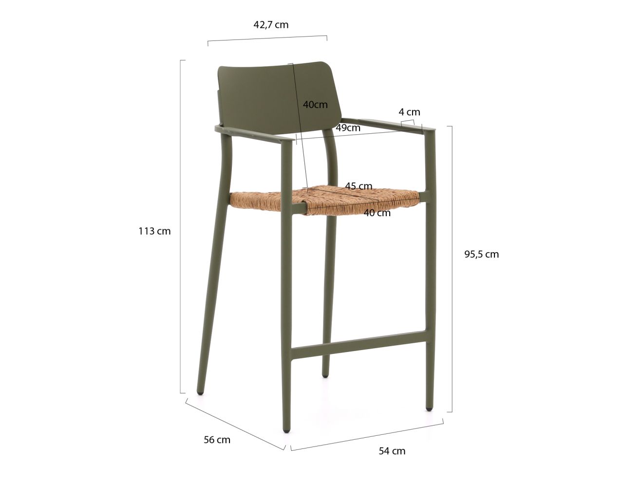 Bellagio Cino Barhocker Outdoor Stapelbar günstig online kaufen