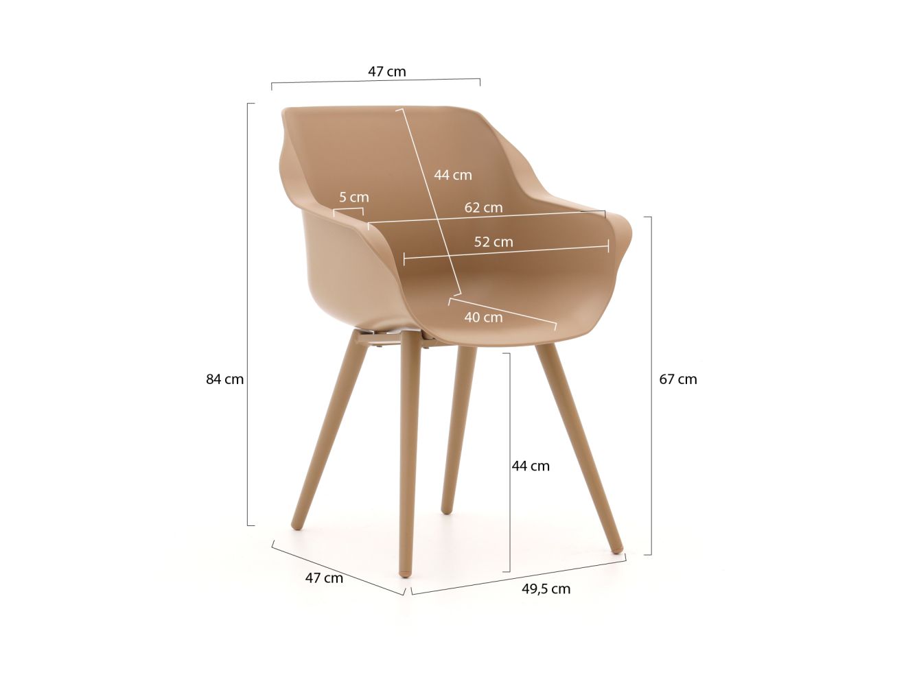 Hartman Sophie Studio Gartenstuhl Taupe
