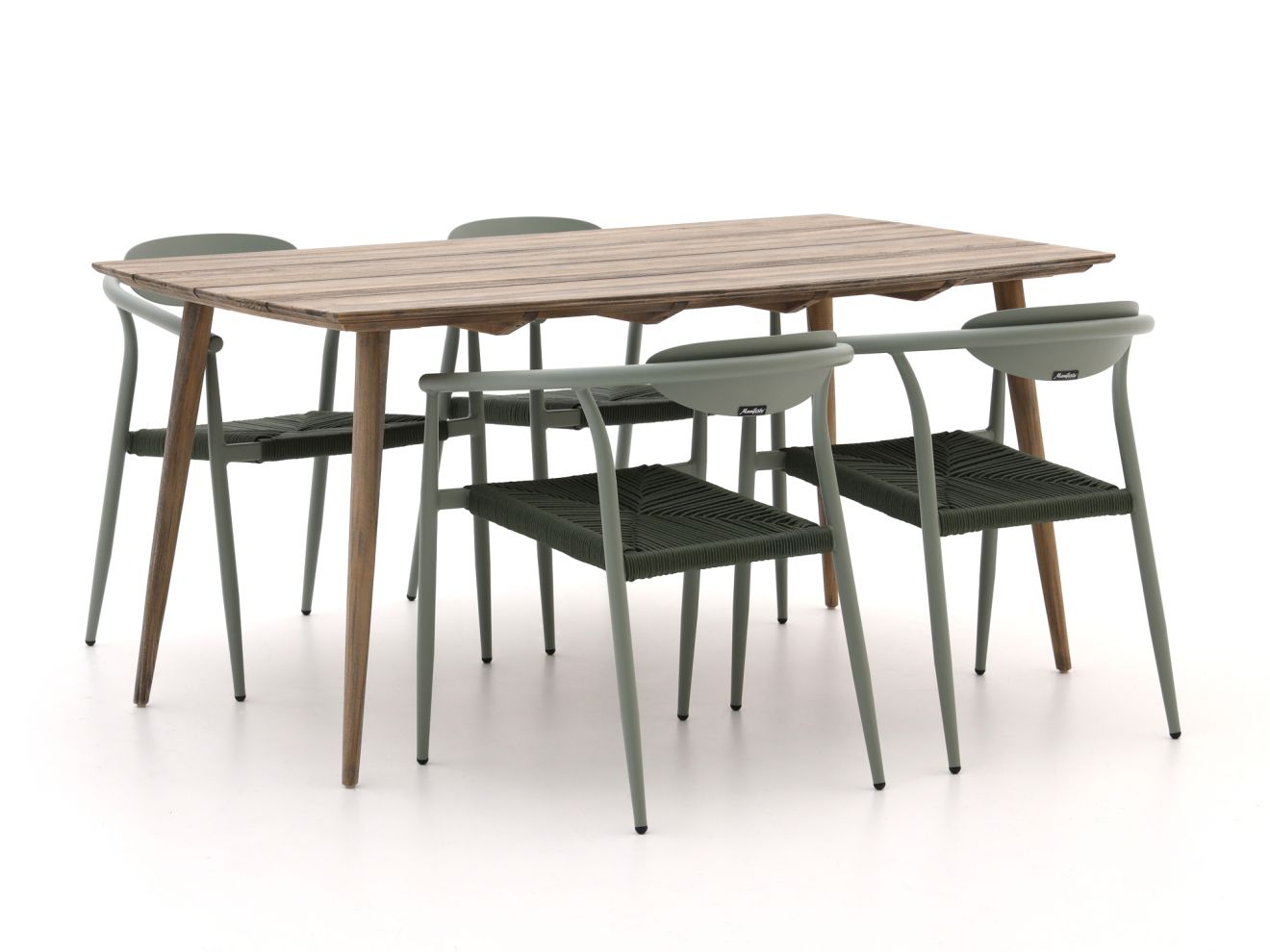 Manifesto Cavone/ROUGH-K 160 cm Gartenmöbel-Set 5-teilig stapelbar