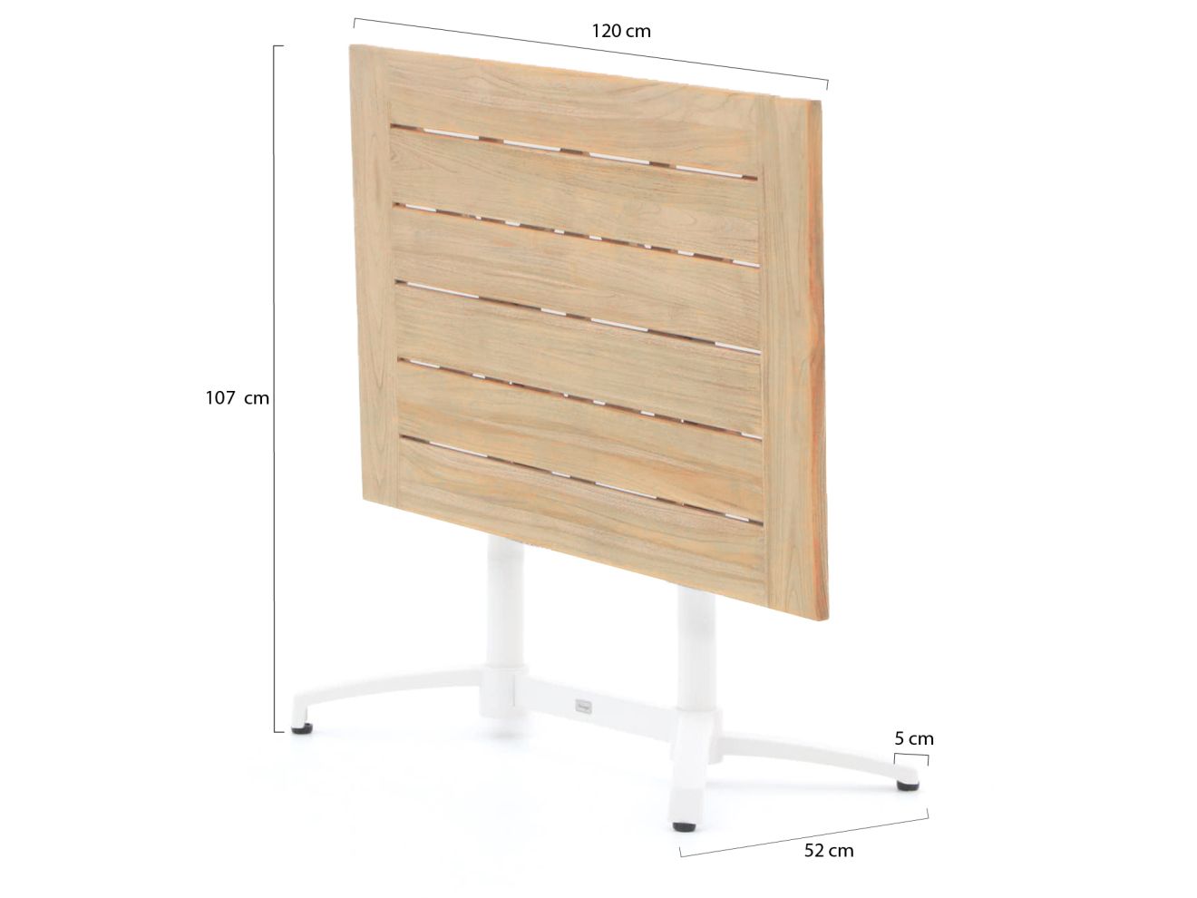 Bellagio Canzo Klapptisch 120x70x75cm Ra...